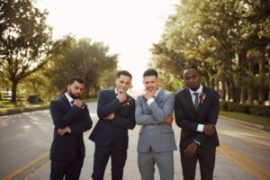 Mismatched Groomsmen Suits: How to Make the Look Cohesive