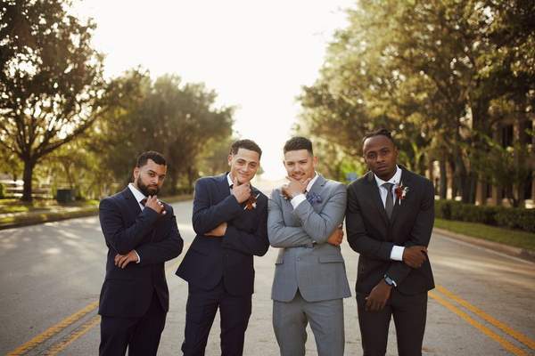 mismatched groomsmen suits